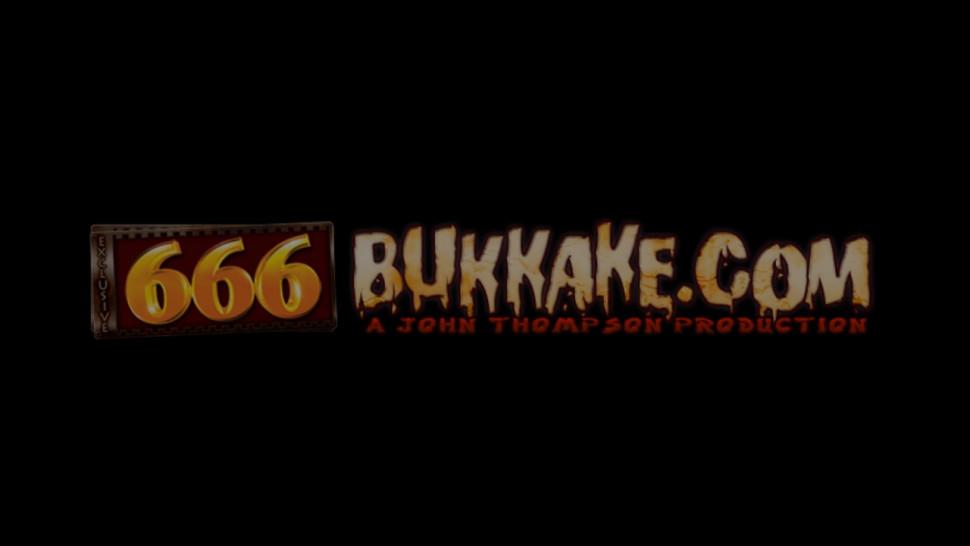 666BUKKAKE - Cherry English and Rebecca Black extreme pissing gangbang