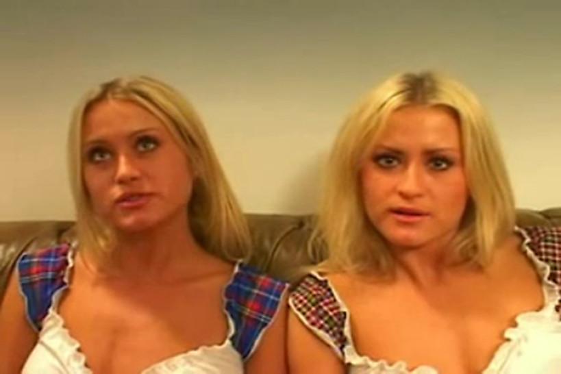 Amateur European Twins Share A Cock