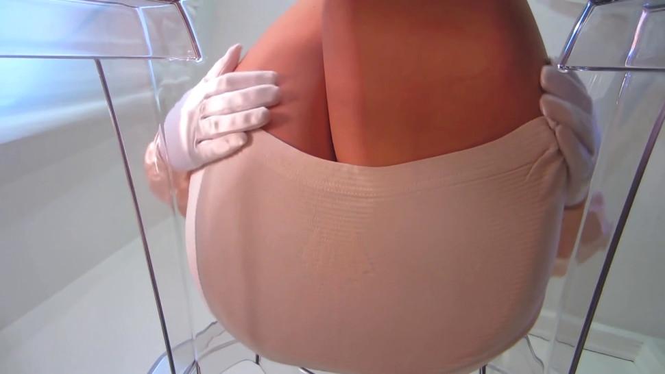 Get smothered by this perfect sheer suntan pantyhose ass and do as the mind controlling femdom says