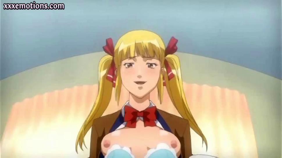 Blonde anime with small tits