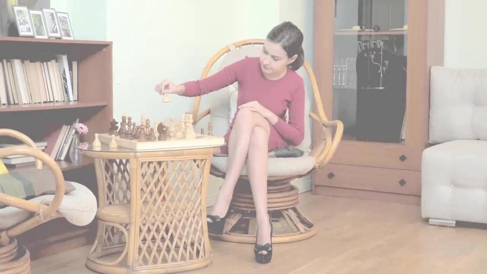 Sexy chess game with Eva Black