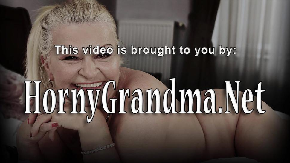 Horny grandma tugging and riding