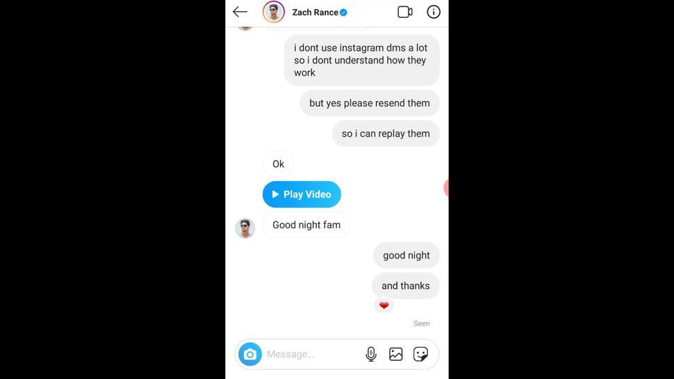 Big Brother's Zach Rance telling a Bumble girl he's bisexual
