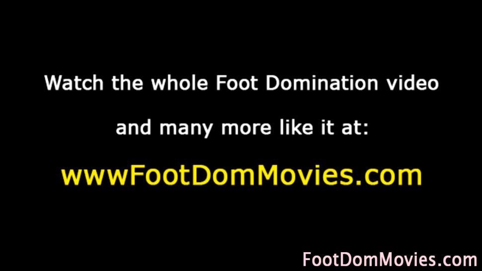 Domina foot slaps cock