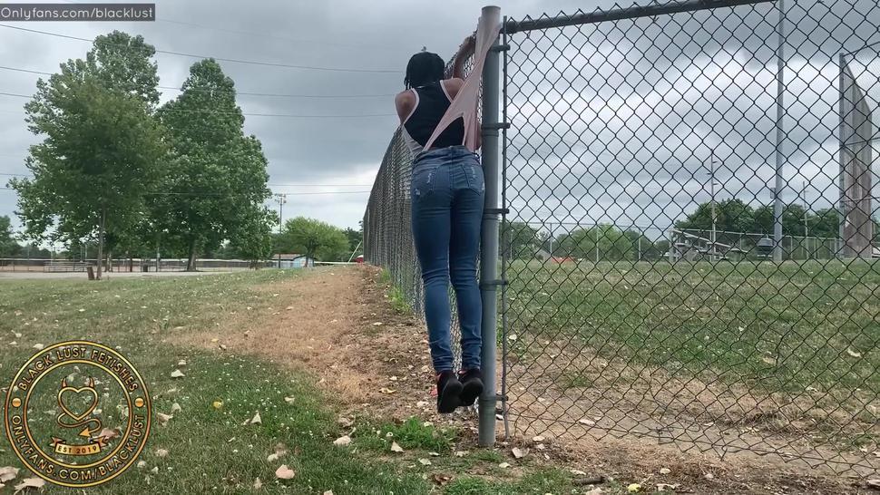 Ebony Public Pantsing & Hanging Wedgie