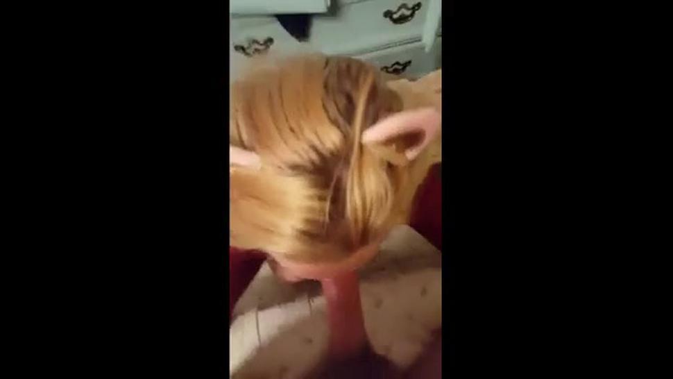 Amateur Blowjob With Cat Ears - Blonde Cat