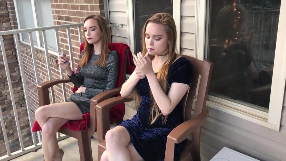 The beautiful Brooke and Lacey smoking VS 120's