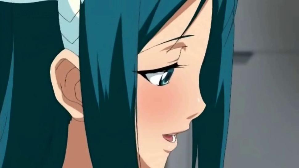 Tempting hentai brunette cunt fucked in close-up
