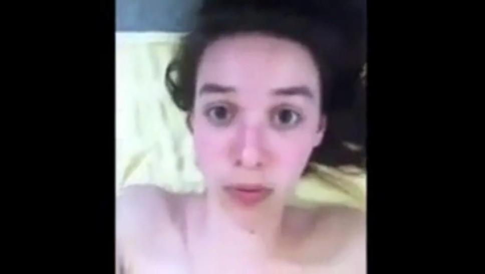 Cute hairy teen shows meaty pussy in WhatsApp selfie