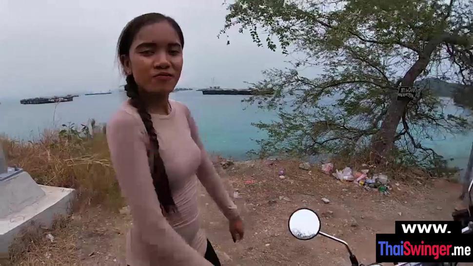 On a secluded part of a tropical island with my Thai schoolgirl GF