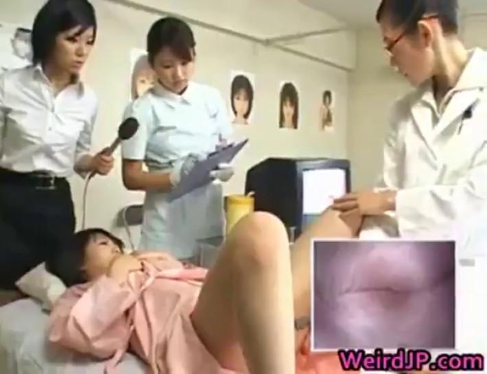 Asian wife is examining female workers part1 - video 1