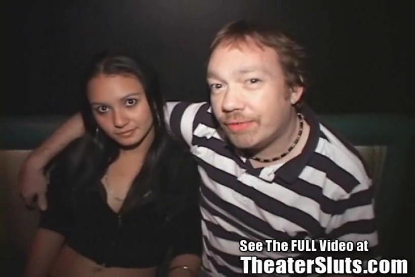 THEATER SLUTS - Tampa Teen Cum Slut Tasting Strangers Cocks In A Porn Theater