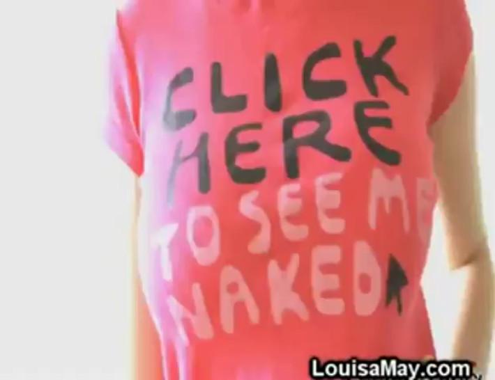Louisa May teasing at home by taking off her clothes slowly - video 1