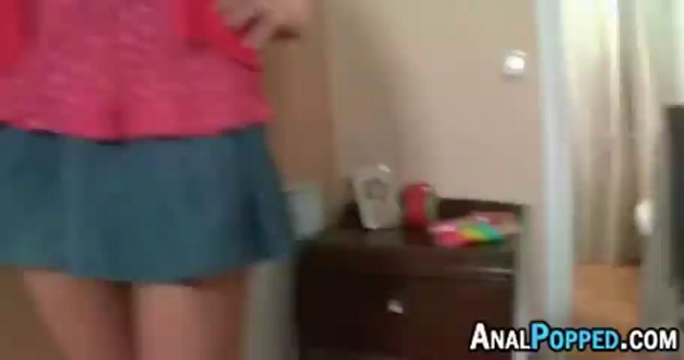 Petite European Stretching Her Anus With Toys