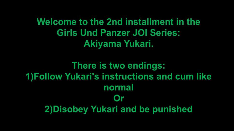 Girls Und Panzer - Akiyama Yukari Femdom JOI (hentai) Part 2