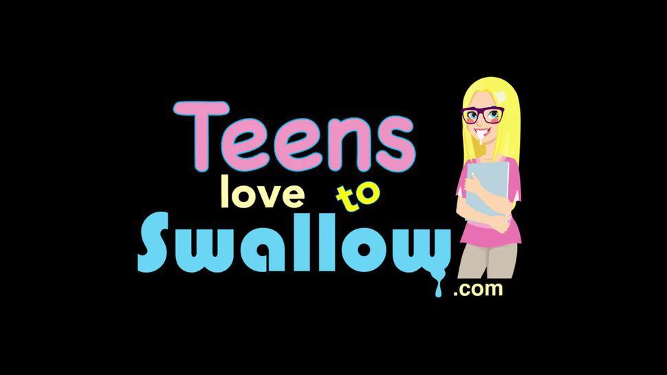 Pov/cute teen school cum swalows