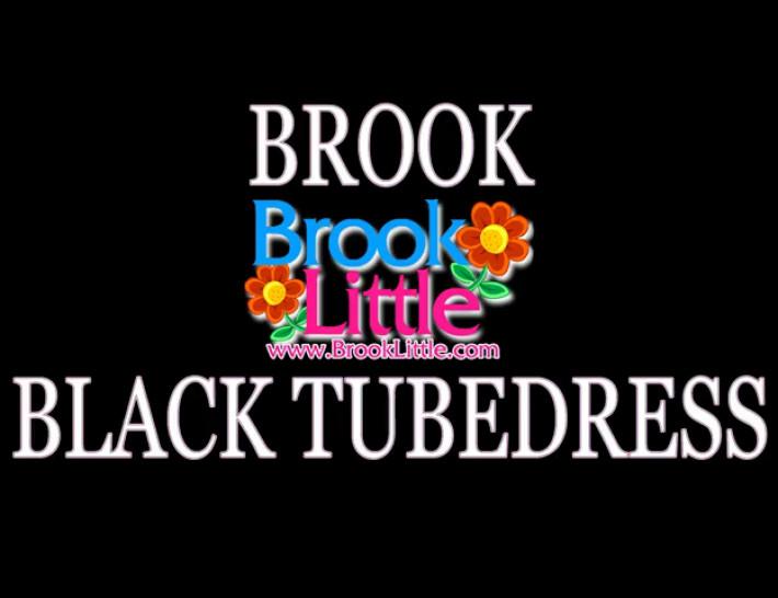brook little -black tube dress pink lingerie - video 1