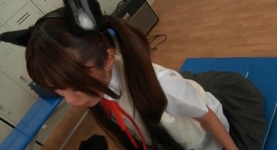 Japanese schoolgirl pussy fucked by horny teacher