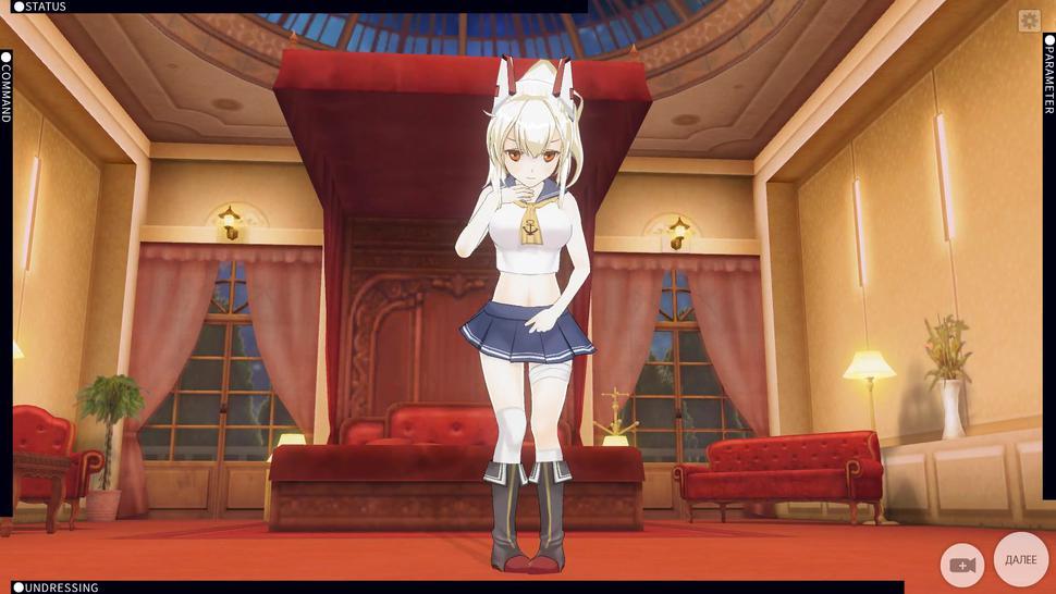 3D HENTAI Ayanami from Azur Lane masturbation and cum