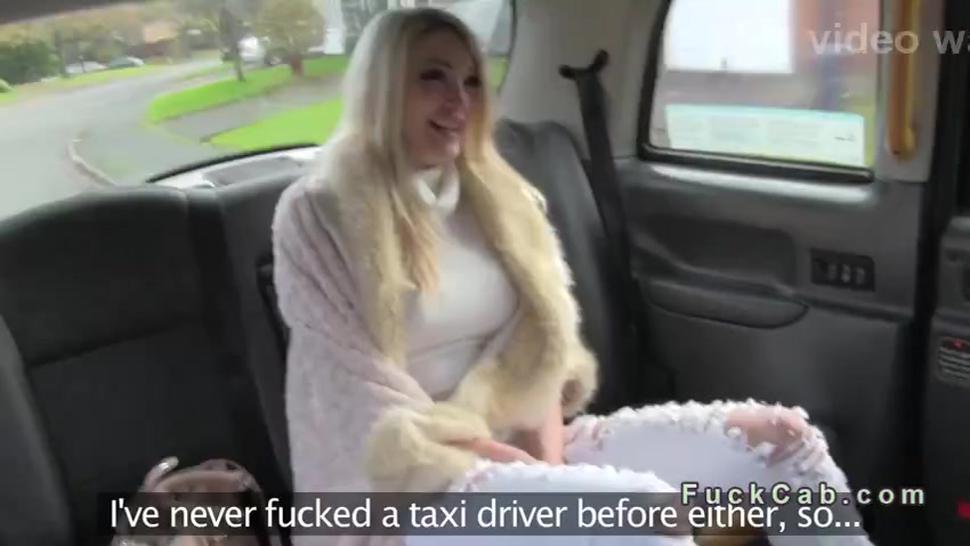 Beautiful British amateur bangs in fake taxi
