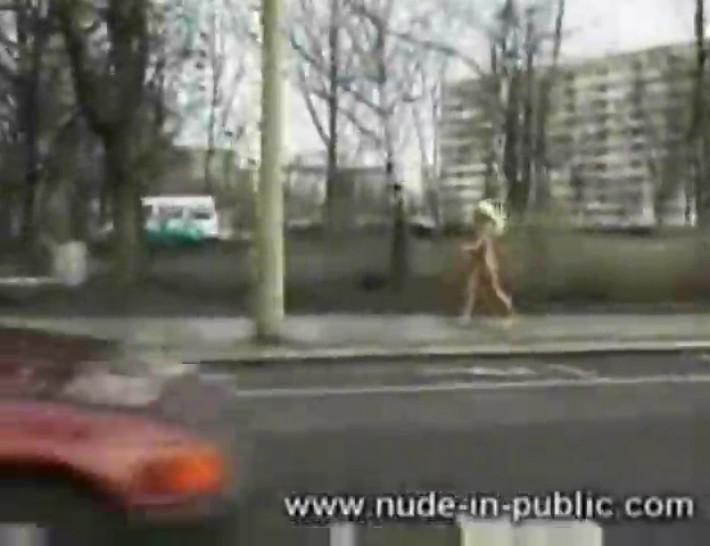 Aniko walking nude in public