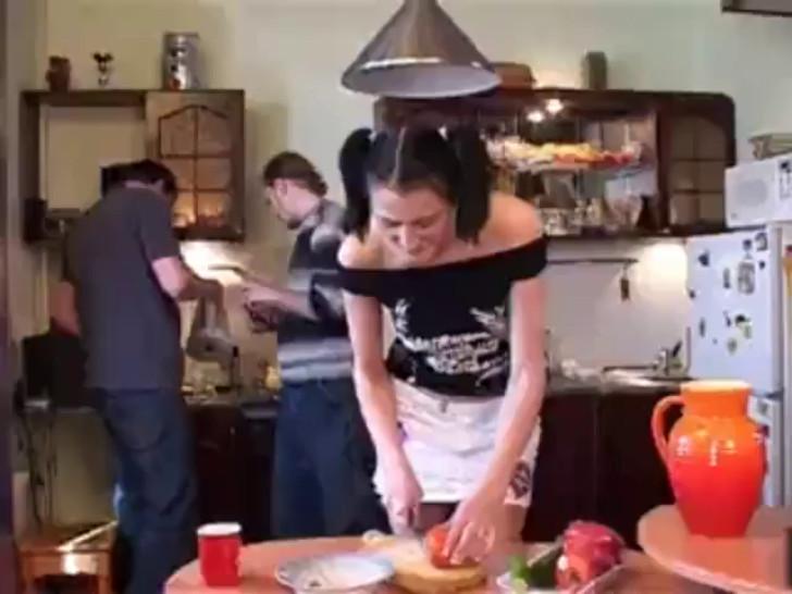 Brunette Getting Fucked In The Kitchen