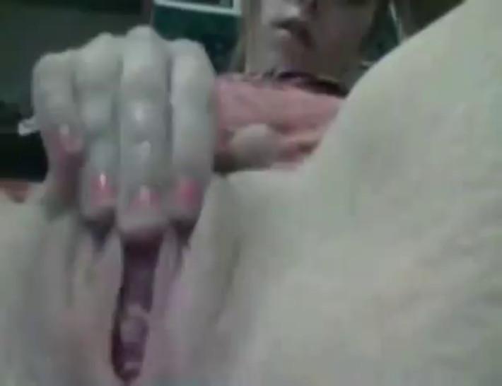 Very wet shaved teen fingers close up to the cam