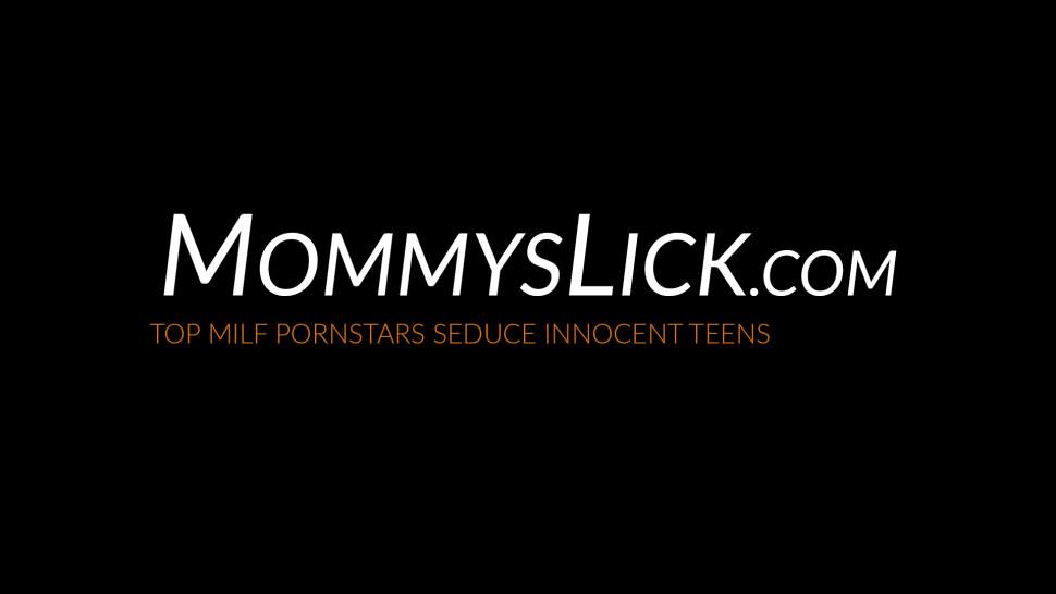 MOMMYS LICK - Stepmom gets two teens to have lesbian fun and then joins in