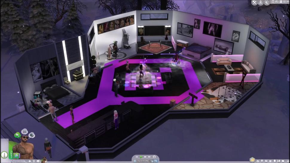 Sims 4 - simple strip club night without any user input