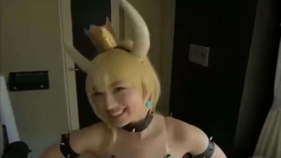 JAV Naughty Dragon Bowsette Cosplay/ Please tell me the name of her or TAG