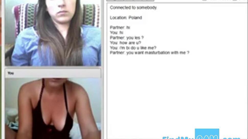 Two girl play on chatroulette