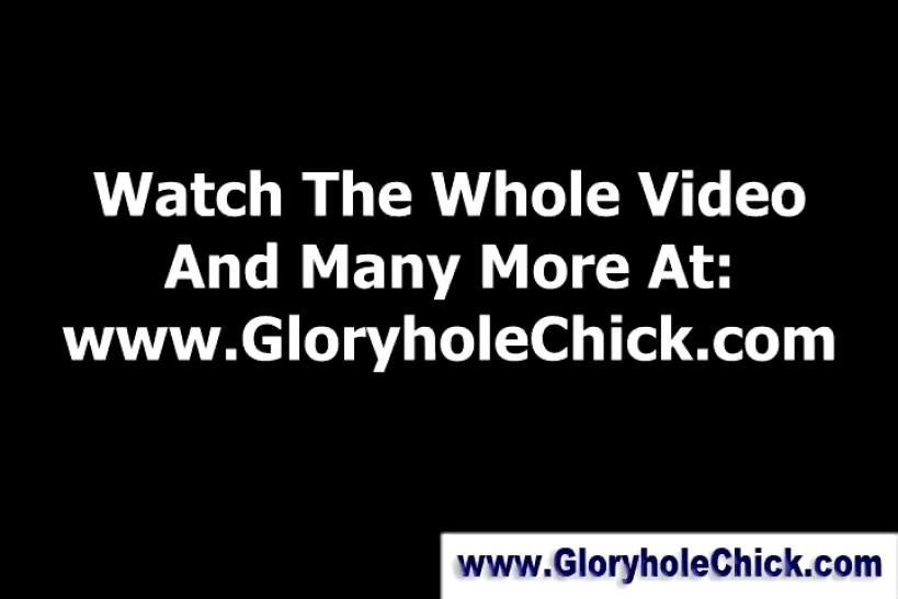 Gloryhole fetish blonde gets a cumshot