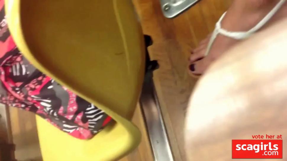 Candid College Student Sexy Feet Legs Toes - video 1
