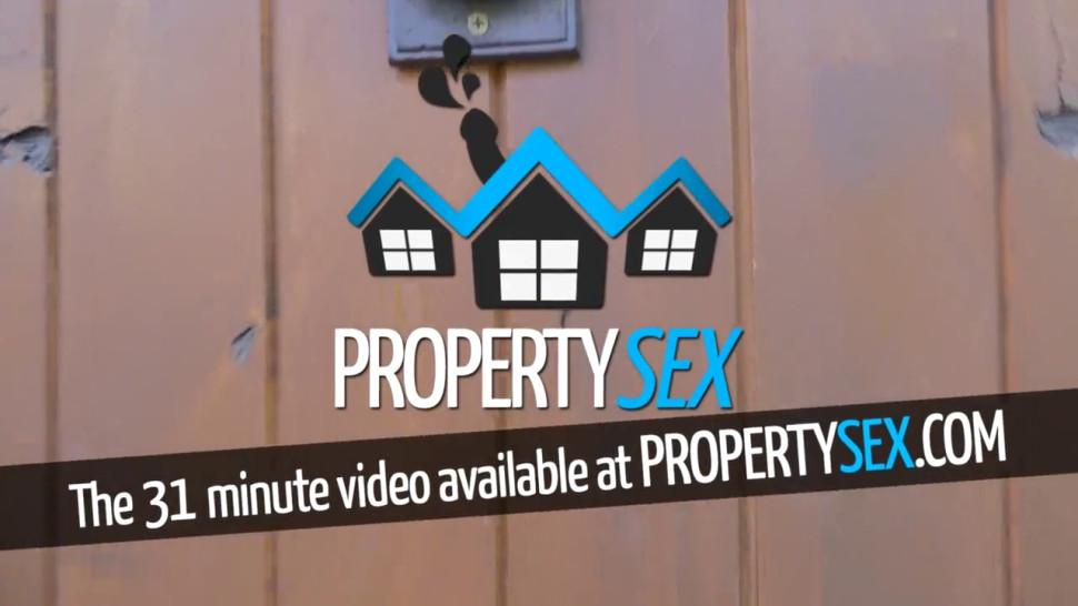 PropertySex - Real estate agent with big natural boobs fucks client