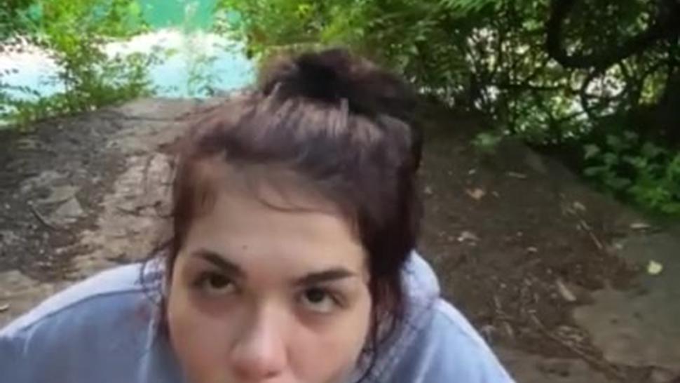 ( ** PUBLIC ** )  POV Outdoor BJ Deep throat with Huge Facial Load BBC (Preview)