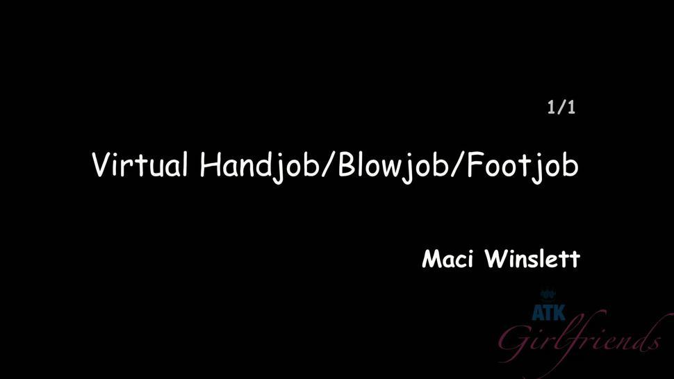 Footjob, Blowjob And Handjob By Really Hot Chick - Maci Winslett