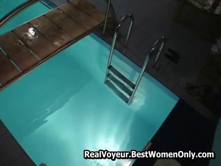 Drunk Neighbors Spycam Caught Night Pool Orgy