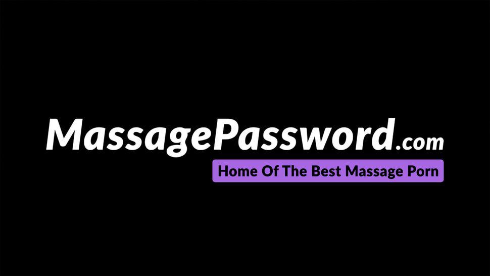 MASSAGE PASSWORD - Erotic blondie AJ Applegate swallows cum after dick riding