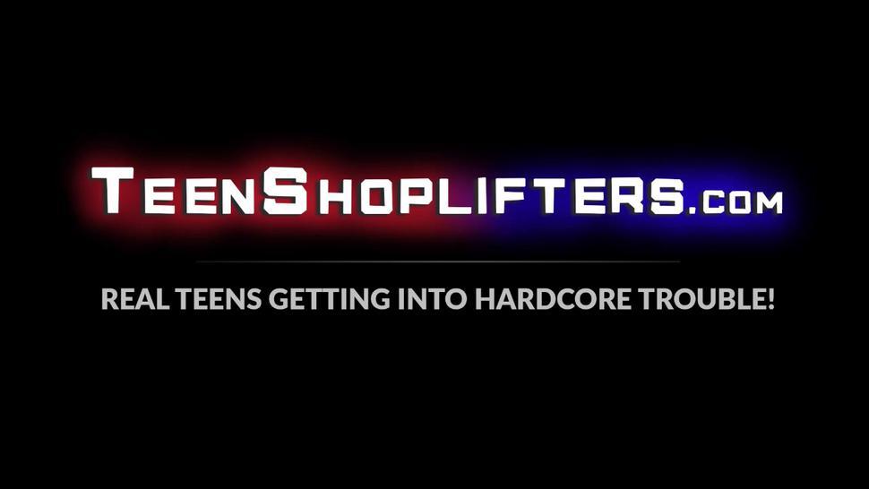 TEEN SHOPLIFTERS - Teen shoplifter Natalia Nix threesome drilling with hot MILF