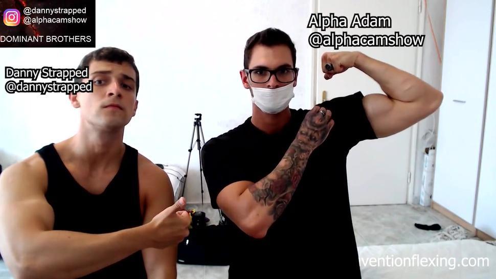 dominant muscle brothers flexing - INVITATION FOR A DUO MUSCLE FLEXING LIVE SKYPE CAMSHOW