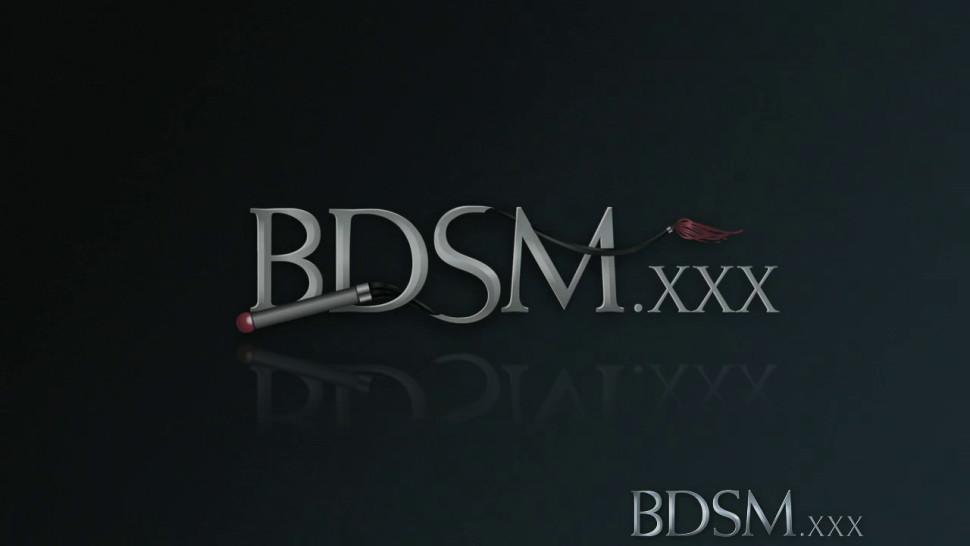 BDSM.XXX - Silent hooded slave boy receives brutal treatment from gorgeous Dominant Mistress
