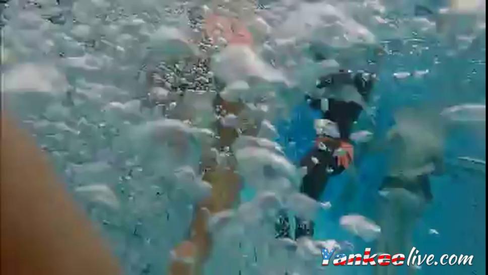 girsl underwater at pool  - video 2