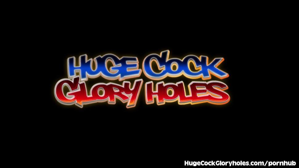 Hot Blonde Sucks Black Gloryhole Cock