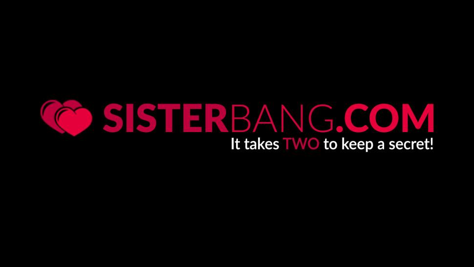 SISTER BANG - Slim babe sucks her stepbrothers dick and rides it so good