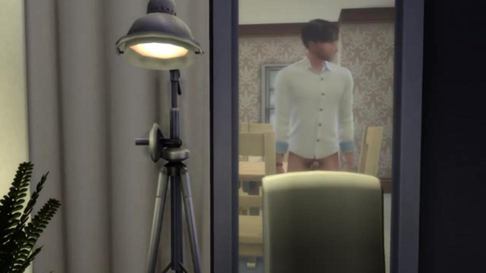 YUURI IS DADDY'S GIRL : DADDY PEEPING ON ME WHILE I WATCHING PORN SO I GIVE HIM A BLOWJOB (SIMS4)