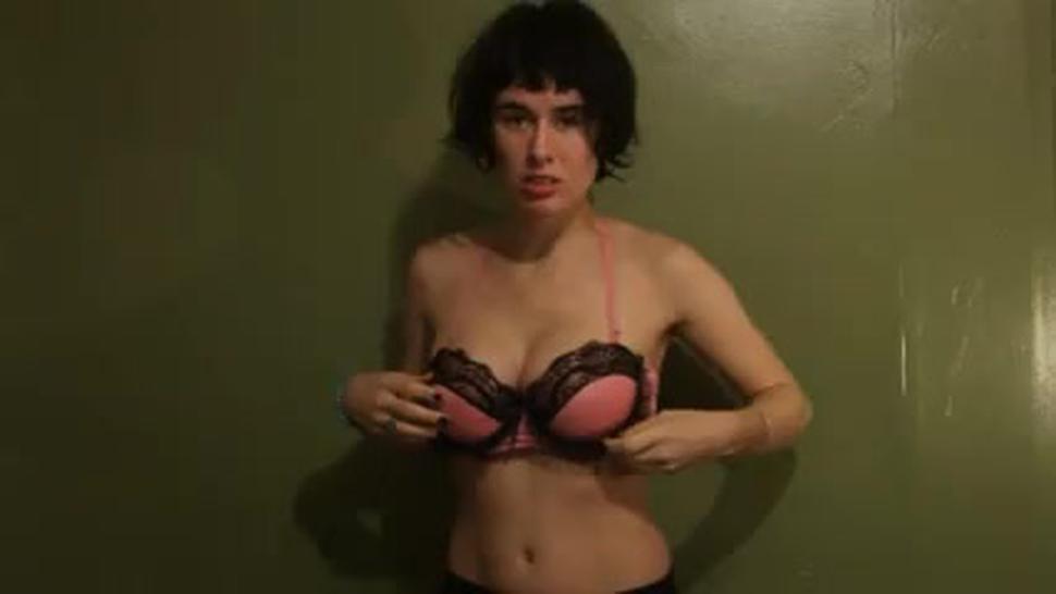 Trying On Bras - Olive Glass