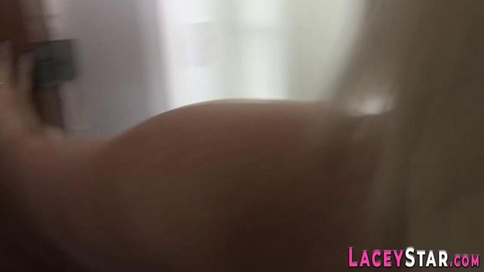 Lacey finger fucking like a pro