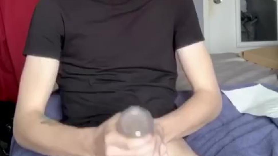 Cute College Boy Moans As He Plays With a Fleshlight