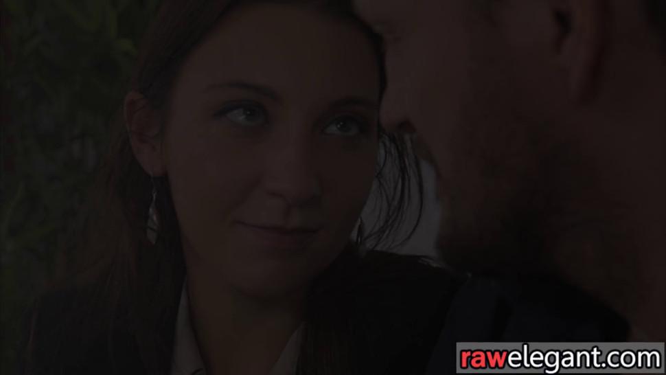 ELEGANT RAW - Euro-babe anally ravaged by coppers cock