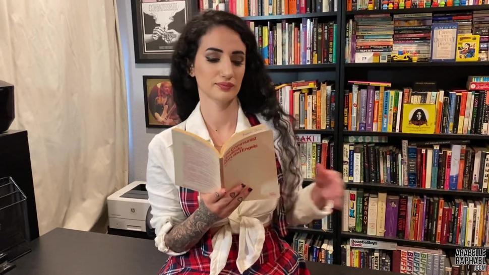 School Girl Gets Hot and Bothered Reading Marx